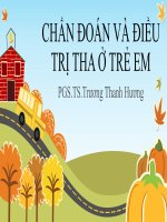 CHẨN ĐOÁN VÀ ĐIỀU TRỊ THA Ở TRẺ EM