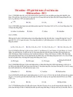 18 thi online   PP giải bài toán về oxi hóa của hidrocacbon   đề 1 