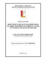 Phân tích và đề xuất giải pháp nhằm cải thiện tình hình tài chính của công ty cổ phần xây dựng số 5 hà nội  