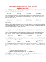 19 thi online   PP giải bài toán về oxi hóa của hidrocacbon   đề 2 