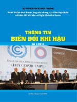 Thông tin về biến dổi khí hậu (tháng 12015)