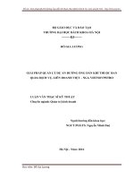 Giải pháp quản lý dự án đường ống dẫn khí thuộc ban QLDA dịch vụ, liên doanh việt   nga vietsovpetro  