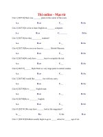 Thi online   mạo từ 