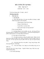 Đề cương ôn tập học kỳ 1 môn ngữ văn 9