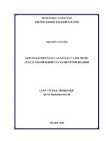 Một số giải pháp nâng cao năng lực cạnh tranh của các doanh nghiệp vừa và nhỏ ở tỉnh hòa bình  
