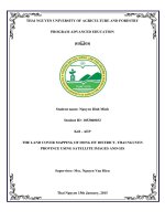 the land cover mapping of dong hy district, thai nguyen province using satellite images and gis