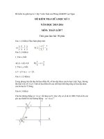 Đề kiểm tra giữa học kì 1 lớp 7 môn Toán phòng GD&ĐT Lục Ngạn năm 2015 - 2016