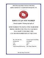 KINH NGHIỆM ỨNG DỤNG CÔNG NGHỆ RFID TRONG CHUỖI CUNG ỨNG CỦA TẬP ĐOÀN WALMART VÀ BÀI HỌC CHO CÁC DOANH NGHIỆP BÁN LẺ VIỆT NAM