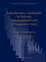 Adjudicatory Authority in Private International Law  The Hague Academy of International Law Monographs _ FREE Download: bit.ly/free123doc