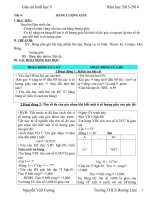 Giáo án Hình học 9 chương 1 bài 3: Bảng lượng giác