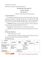 Đề thi giữa học kì 1 môn Ngữ văn lớp 8 trường THCS Trần Ngọc Hoằng, Cần Thơ năm 2016 - 2017