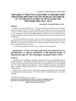 ỨNG DỤNG KỸ THUẬT PCR VÀ GIẢI TRÌNH TỰ GEN ĐỊNH DANH NẤM ĐƯỜNG SINH SẢN Ở PHỤ NỮ TRONG ĐỘ TUỔI SINH ĐẺ (18 - 49 TUỔI) ĐÃ CÓ CHỒNG TẠI THỊ XÃ QUẢNG YÊN TỈNH QUẢNG NINH (2013 - 2014)