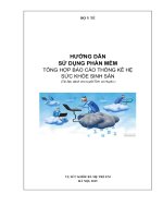 HƯỚNG DẪN SỬ DỤNG PHẦN MỀM TỔNG HỢP BÁO CÁO THỐNG KÊ HỆ SỨC KHỎE SINH SẢN