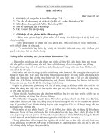 MÔĐUN xử lý ẢNH BẰNG PHOTOSHOP