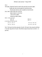 Đề kiểm tra môn toán lớp 4