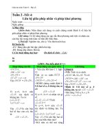 Giáo án Đại số 9 chương 1 bài 3: Liên hệ giữa phép nhân và phép khai phương