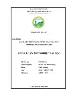 Đánh giá hiện trạng nước thải Nhà máy Luyện kim màu Thái Nguyên.