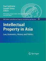 Intellectual Property in Asia Law Economics History and Politics MPI Studies on Intellectual Property Competition and Tax Law