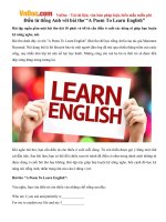 Điền từ tiếng Anh với bài thơ “A Poem To Learn English”