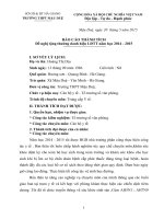 BÁO CÁO THÀNH TÍCHĐề nghị tặng thưởng danh hiệu LĐTT năm học 2014 - 2015