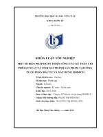 Một số biện pháp hoàn thiện công tác kế toán chi phí sản xuất và tính giá thành sản phẩm tại công ty cổ phần đầu tư và xây dựng HODECO 