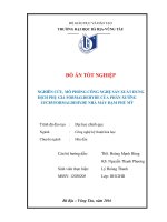 Nghiên cứu, mô phỏng công nghệ sản xuất dung dịch phụ gia formaldehyde của phân xưởng UFC85 formaldehyde nhà máy đạm phú mỹ 