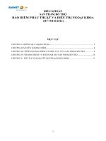 BẢO HIỂM PHẪU THUẬT VÀ ĐIỀU TRỊ NGOẠI KHOA