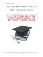 TÀI LIỆU HƯỚNG DẪN LÀM THỰC TẬP TỐT NGHIỆP VÀ KHÓA LUẬN TỐT NGHIỆP NĂM HỌC 2011-2012