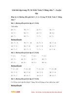 Giải bài tập trang 35, 36 SGK Toán 3: Bảng chia 7 - Luyện tập