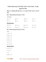 Giải bài tập trang 39, 40 SGK Toán 3: Tìm số chia - Luyện tập tìm số chia