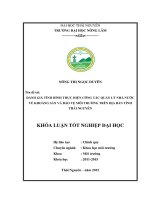 Đánh giá tình hình thực hiện công tác quản lý nhà nước về khoáng sản và bảo vệ môi trường trên địa bàn tỉnh Thái Nguyên.