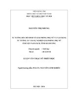 Tư tưởng hồ chí minh về giải phóng phụ nữ và vận dụng tư tưởng ấy vào sự nghiệp giải phóng phụ nữ ở huyện nam sách, tỉnh hải dương 