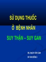 Sử Dụng Thuốc Ở Bệnh Nhân Suy Thận, Suy Gan