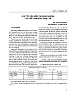 KHUYẾN CÁO ĐIỀU TRỊ DINH DƯỠNG CHO TRẺ SINH NON  NHẸ CÂN