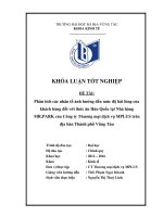 Phân tích các nhân tố ảnh hưởng đến mức độ hài lòng của khách hàng đối với thức ăn hàn quốc tại nhà hàng MR PARK của công ty TNHH thương mại dịch vụ MPLUS trên địa bàn thành phố vũng tàu 