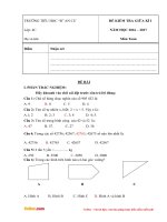 Đề thi giữa học kì 1 môn Toán lớp 4 trường tiểu học B An Cư, An Giang năm học 2016 - 2017