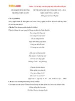 Đề thi giữa học kì 1 môn Ngữ văn lớp 12 trường THPT An Mỹ, Bình Dương năm học 2015 - 2016