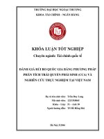 ĐÁNH GIÁ RỦI RO QUỐC GIA BẰNG PHƯƠNG PHÁP PHÂN TÍCH TRÁI QUYỀN PHÁI SINH (CCA) VÀ NGHIÊN CỨU THỰC NGHIỆM TẠI VIỆT NAM
