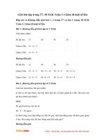 Giải bài tập trang 37, 38 SGK Toán 3: Giảm đi một số lần