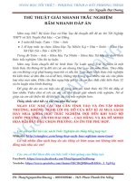 THỦ THUẬT GIẢI NHANH TRẮC NGHIỆM