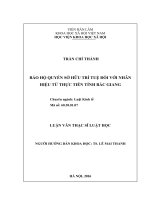 Bảo hộ quyền sở hữu trí tuệ đối với nhãn hiệu từ thực tiễn tỉnh bắc giang 