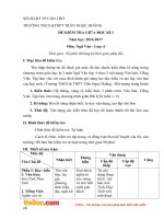 Đề thi giữa học kì 1 môn Ngữ văn lớp 6 trường THCS Trần Ngọc Hoằng, Cần Thơ năm 2016 - 2017