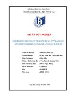 Nghiên cứu chiết xuất tinh dầu từ lá cây bạch đàn bằng phương pháp chưng cất lôi cuốn hơi nước 