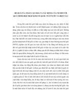 TIỂU LUẬN CHUYÊN NGÀNH   hệ QUẢ của TOÀN cầu hóa và tác ĐỘNG của nó đến QUÁ TRÌNH hội NHẬP của nước TA