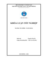 Một số giải pháp nâng cao hiệu quả hoạt động tín dụng tại ngân hàng thương mại cổ phần sài gòn công thương – chi nhánh hải phòng 