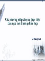 Các phương phápcông cụ thực hiện Đánh giá môi trường chiến lược