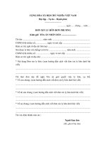 Mẫu đơn xin ly hôn đơn phương