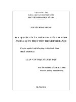 Địa vị pháp lý của thẩm tra viên thi hành án dân sự từ thực tiễn thành phố hà nội