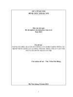 ÁNH GIÁ HIỆU QUẢ HUYẾT ĐỘNG CỦA DOBUTAMIN TRÊN CÁC BỆNH NHÂN GIẢM LƯU LƯỢNG TIM SAU PHẪU THUẬT VAN TIM VỚI TUẦN HOÀN NGOÀI CƠ THỂ