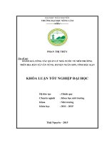 Đánh giá công tác quản lý nhà nước về môi trường trên địa bàn xã vân tùng   huyện ngân sơn   tỉnh bắc kạn 